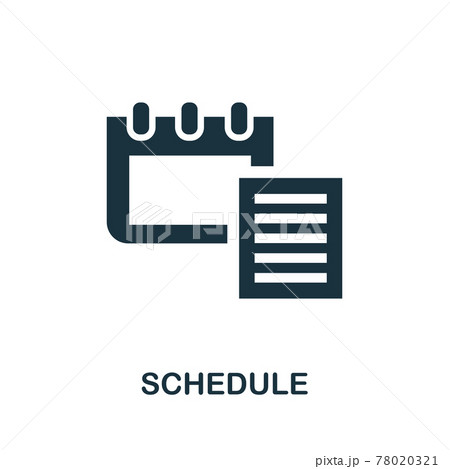 Schedule icon. Simple element from well sleep collection. Creative Schedule icon for web design, templates, infographics and more Schedule icon. Simple element from well sleep collection. Creative Schedule icon for web design, templates, infographics and more 78020321