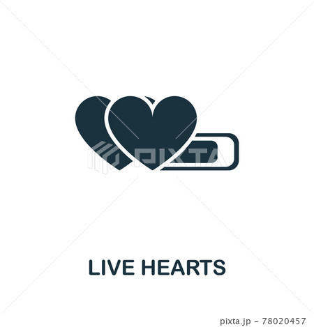 Live Hearts icon from video games collection. Simple line Live Hearts icon for templates, web design and infographics 78020457