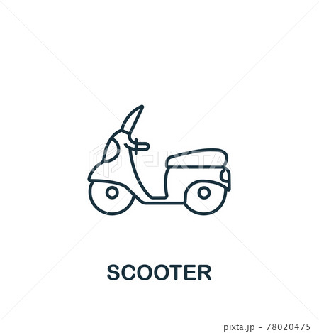 Scooter icon. Simple line element Scooter symbol for templates, web design and infographics 78020475