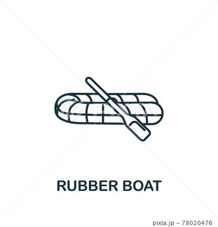 Rubber Boat icon. Simple line element Rubber Boat symbol for templates, web design and infographics Rubber Boat icon. Simple line element Rubber Boat symbol for templates, web design and infographics 78020476