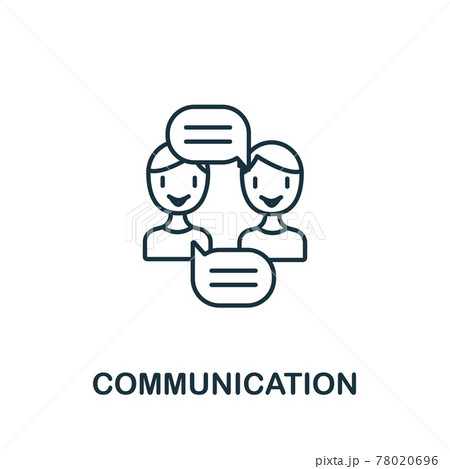 Communication icon from teamwork collection. Simple line element Communication symbol for templates, web design and infographics Communication icon from teamwork collection. Simple line element Communication symbol for templates, web design and infographics 78020696