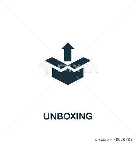 Unboxing icon from streaming collection. Simple line Unboxing icon for templates, web design and infographics 78020738