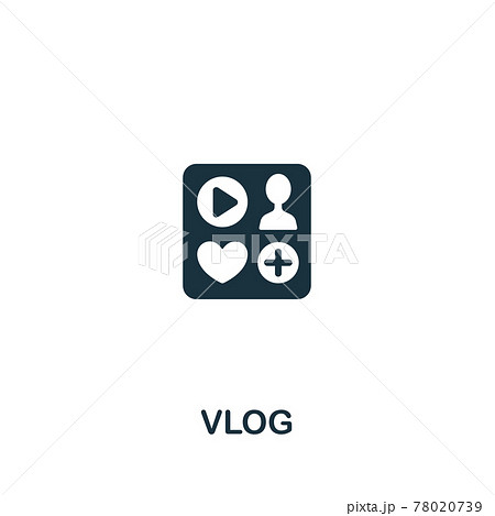 Vlog icon from streaming collection. Simple line Vlog icon for templates, web design and infographics 78020739