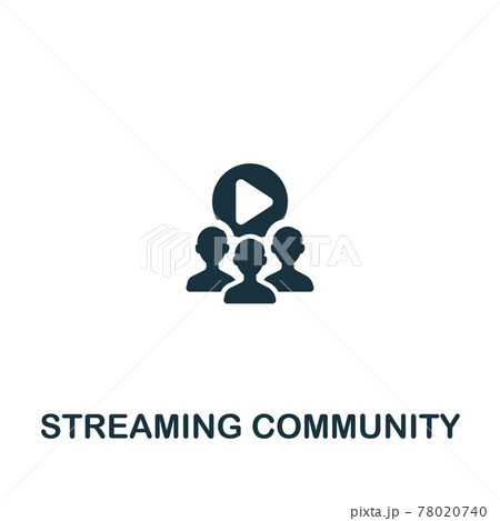 Streaming Community icon from streaming collection. Simple line Streaming Community icon for templates, web design and infographics 78020740