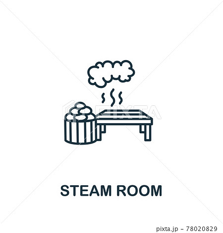 Steam Room icon from spa therapy collection. Simple line element Steam Room symbol for templates, web design and infographics 78020829