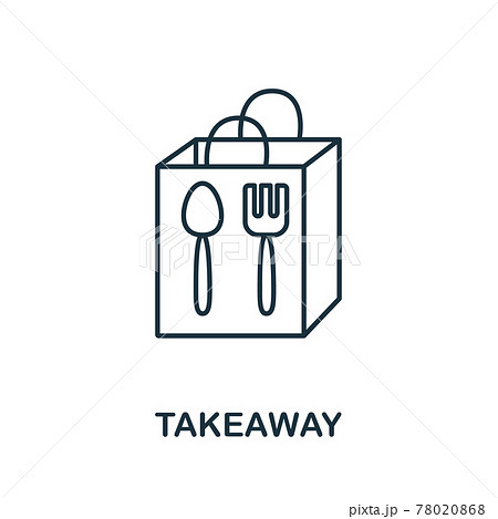 Takeaway Food icon. Line style symbol from shopping icon collection. Takeaway Food creative element for logo, infographic, ux and ui 78020868