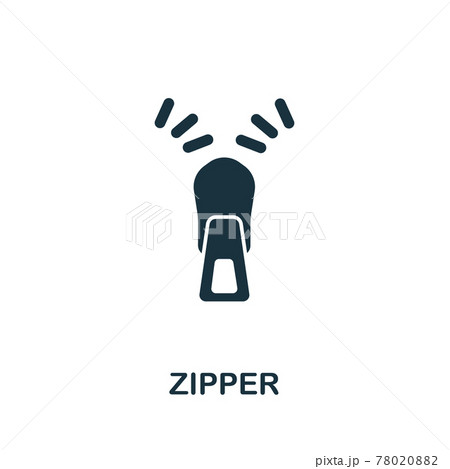 Zipper icon. Simple illustration from sewing equipment collection. Creative Zipper icon for web design, templates, infographics and more 78020882