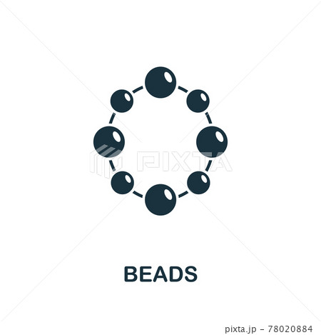 Beads icon. Simple illustration from sewing equipment collection. Creative Beads icon for web design, templates, infographics and more 78020884