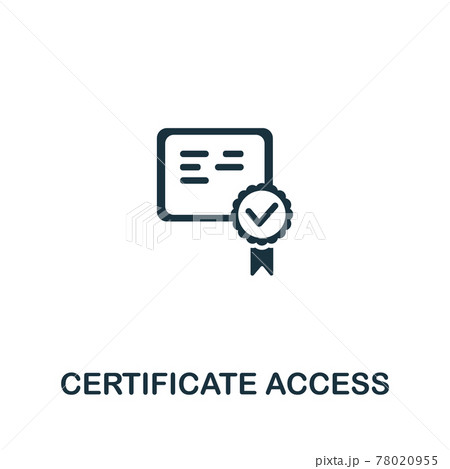 Certificate Access icon from seo collection. Simple line Certificate Access icon for templates, web design and infographics 78020955