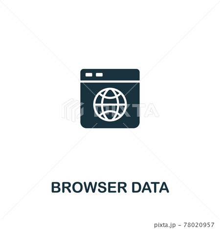 Browser Data icon from seo collection. Simple line Browser Data icon for templates, web design and infographics 78020957