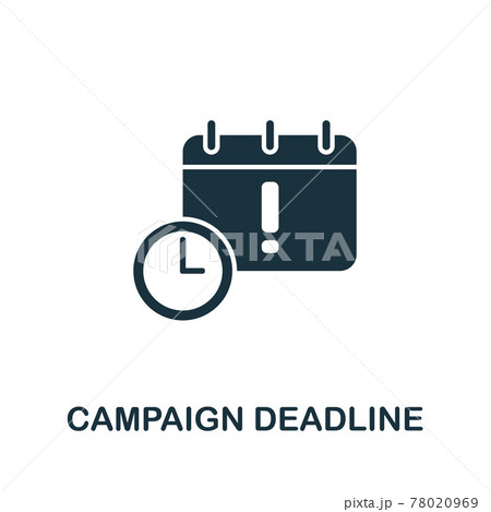 Campaign Deadline icon from seo collection. Simple line Campaign Deadline icon for templates, web design and infographics 78020969