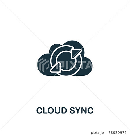 Cloud Sync icon from seo collection. Simple line Cloud Sync icon for templates, web design and infographics 78020975