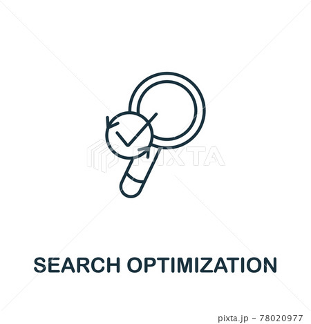 Search Optimization icon from seo collection. Simple line Search Optimization icon for templates, web design and infographics 78020977