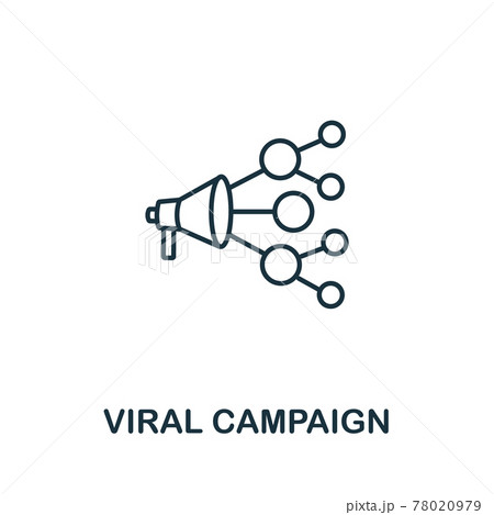 Viral Compaign icon from seo collection. Simple line Viral Compaign icon for templates, web design and infographics 78020979