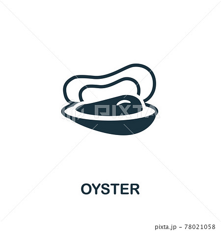 Oyster icon. Simple illustration from seafood collection. Creative Oyster icon for web design, templates, infographics and more Oyster icon. Simple illustration from seafood collection. Creative Oyster icon for web design, templates, infographics and more 78021058