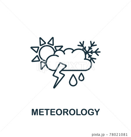 Meteorology icon from science collection. Simple line element Meteorology symbol for templates, web design and infographics 78021081