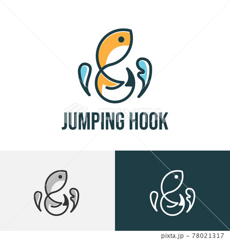 Jumping Hook Fishing Gear Club Equipment Logo 78021317
