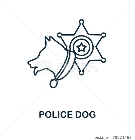 Police Dog icon. Simple element from police collection. Creative Police Dog icon for web design, templates, infographics and more Police Dog icon. Simple element from police collection. Creative Police Dog icon for web design, templates, infographics and more 78021465