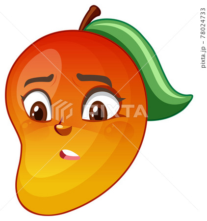 Mango cartoon character with facial expression Mango cartoon character with facial expression 78024733