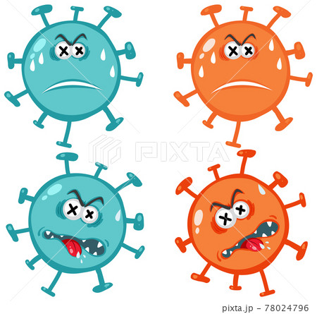 Set of virus cartoon character 78024796