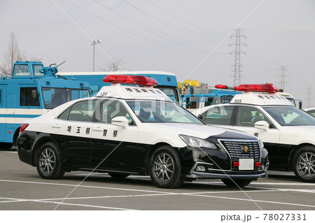 埼玉県警察本部 自動車警ら隊 警ら パトカー クラウンの写真素材