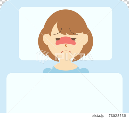 因發燒無法入睡的年輕女性 78028586