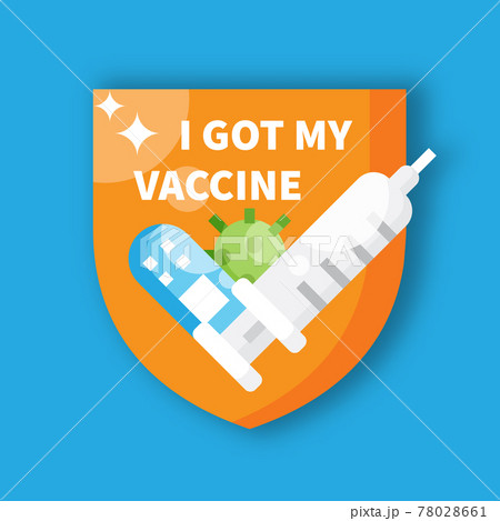 covid-19 vaccinate pin flat design 78028661