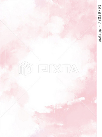 幻想的なピンクのふわふわ滲む水彩テクスチャ背景のイラスト素材