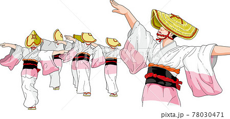 おわら風の盆イラスト 78030471