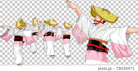 おわら風の盆イラスト 78030471