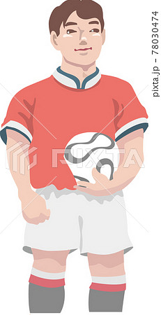 サッカー選手イラストのイラスト素材