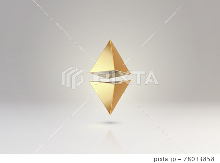 3D vector element or simple isolated golden shape 3D vector element or simple isolated golden shape 78033858