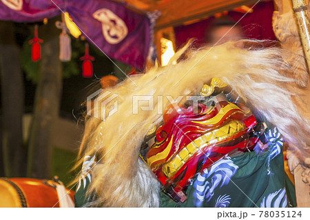 獅子舞　山車祭り　夏祭り　ハヤシ　ししまい 78035124