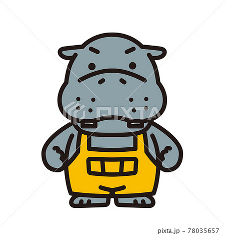 歯みがきをするカバくん 78035657