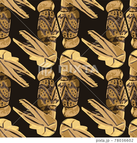 Vintage woodenn sculptures of two birds family 78036602