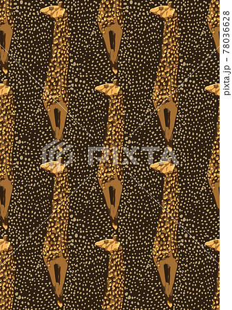 Vector repeated seamless pattern of vintage woodenn sculpture of a giraffe. Vector repeated seamless pattern of vintage woodenn sculpture of a giraffe. 78036628