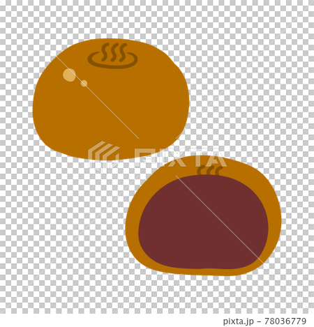 Hand-drawn illustration icon of hot spring manju (Koshian) Hand-drawn illustration icon of hot spring manju (Koshian) 78036779