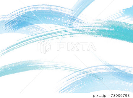 水彩による筆描き背景21-1 夏・水・草イメージ 水彩による筆描き背景21-1 夏・水・草イメージ 78036798