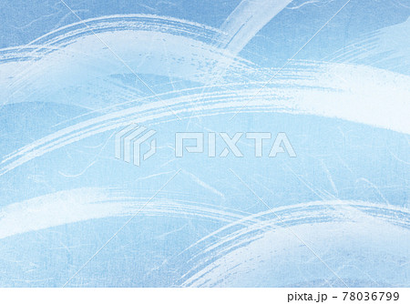 水彩による筆描き背景21-2　夏・水・風イメージ 78036799