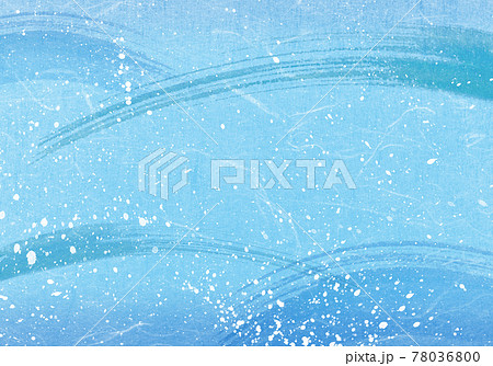 水彩による筆描き背景21-3　夏・水・涼イメージ 78036800