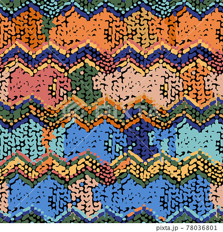 Seamless pattern of traditional African zigzag ornament 78036801