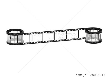 長巻の35mmフィルムの3Dイラスト 78036917