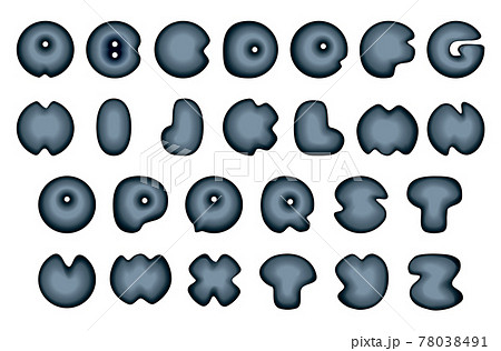 Vector stylized alphabet as blue spherical bubbles Vector stylized alphabet as blue spherical bubbles 78038491