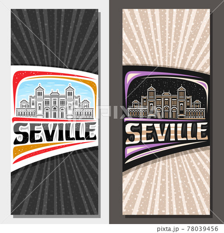 Vector vertical templates for Seville Vector vertical templates for Seville 78039456