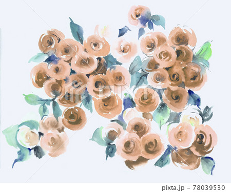 透明水彩 水彩画 花 78039530