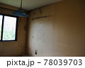 Interior of dirty empty apartment room with window in renovation house. 78039703