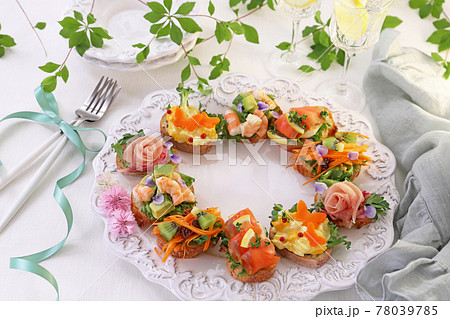 初夏のタルティーヌ　オープンサンド 78039785