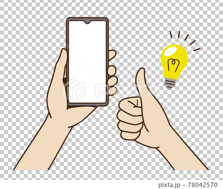 Hand to operate smartphone Hand to operate smartphone 78042570