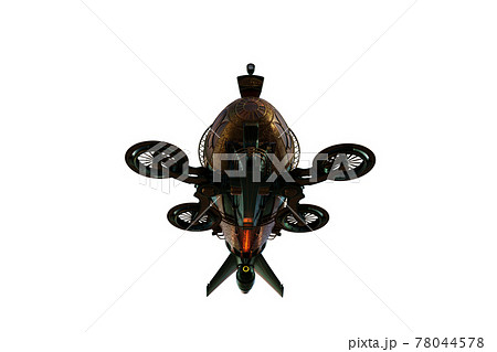 Foreign technologies from the first world Atlantis. An airplane isolated on the white background up 3D rendering, 3D illustration. Foreign technologies from the first world Atlantis. An airplane isolated on the white background up 3D rendering, 3D illustration. 78044578