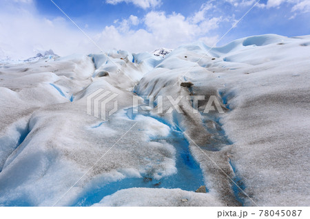 Perito Moreno glacier ice formations detail view 78045087